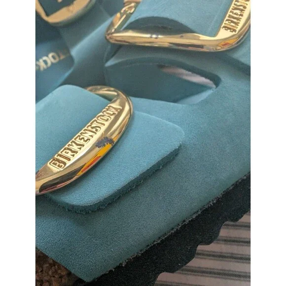 Birkenstock Arizona Big Buckle Biscay Bay Narrow Fit EU 41 US 10 - Picture 6 of 12